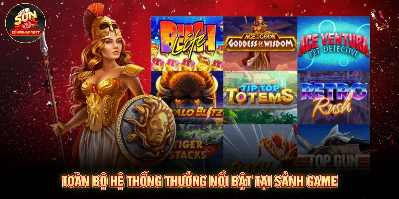 Toàn bộ hệ thống thưởng nổi bật tại sảnh game